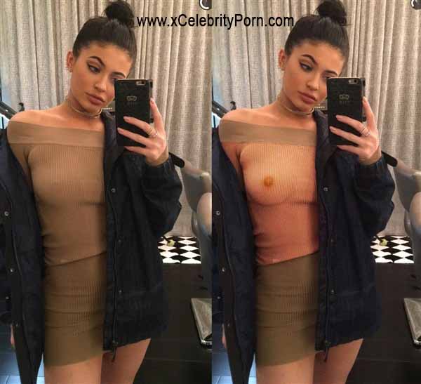 Kylie Jenner Selfie xxx Fotos enseñando las Tetas- vagina-upskin-descuidos-sin-censura-prohibidas-modelos-xxx-video (3)